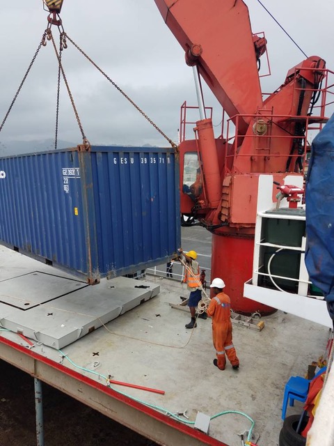 Our First Containers on the m/v YWAM Liberty! YWAM Ships Kona